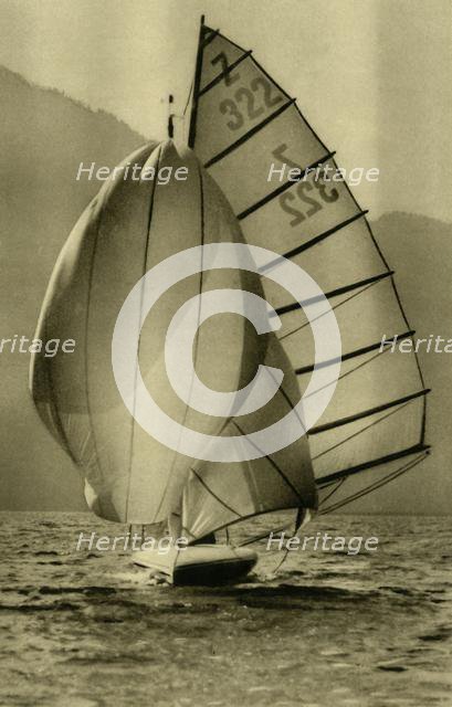 Sailing on the Attersee, Upper Austria, c1935. Creator: Unknown.
