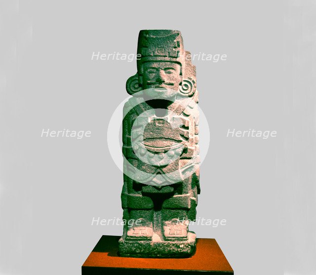 Atlas as a primitive postclassic warrior preserved in the National Museum of Anthropology in Mexi…