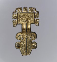Square-Headed Bow Brooch, Anglo-Saxon, 500-600. Creator: Unknown.