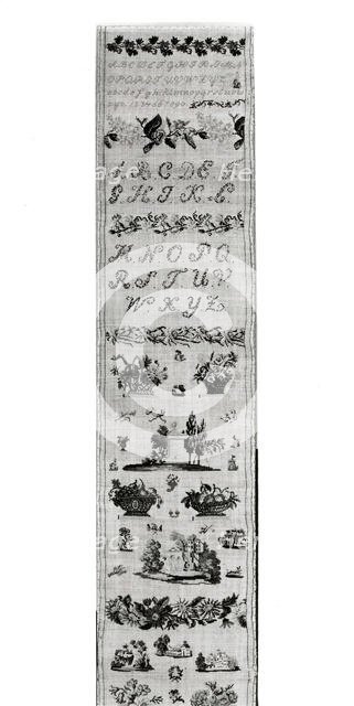 Sampler, Austria, 1827. Creator: Unknown.