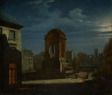 Fontaine des Innocents, at night , 1822. Creator: Unknown.