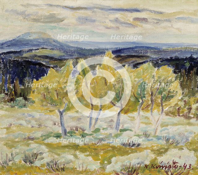Lapland Mountain Birches, 1943. Creator: Kullervo Koivisto.
