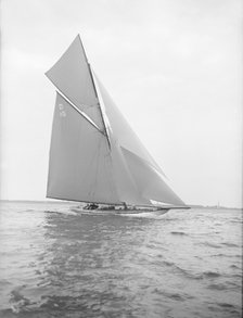 'The Lady Anne' 15-metre cutter, 1913. Creator: Kirk & Sons of Cowes.