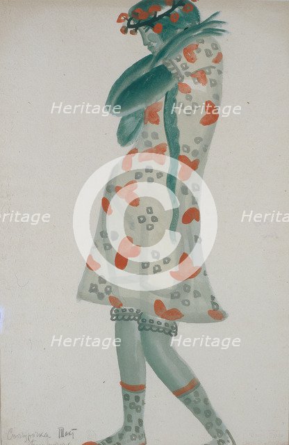 Costume design for the opera Snow Maiden by N. Rimsky-Korsakov, 1919. Artist: Grigoriev, Boris Dmitryevich (1886-1939)