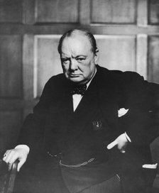 Sir Winston Churchill (1874-1965), English politician, c1950s. Artist: Unknown