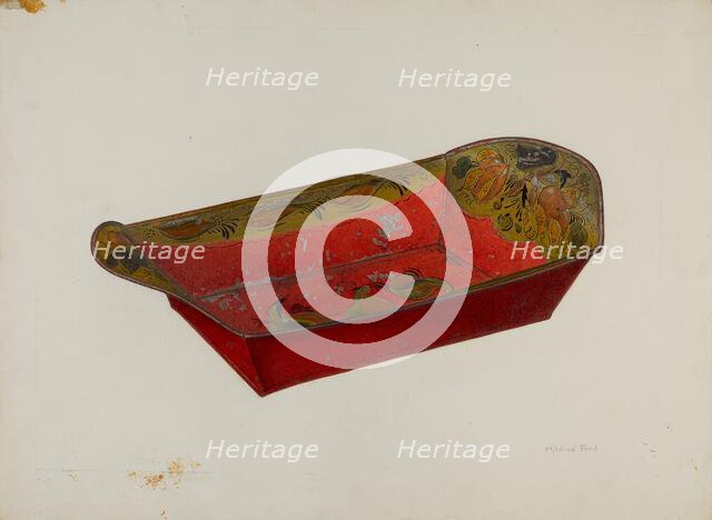 Toleware Bread Tray, c. 1940. Creator: Mildred Ford.