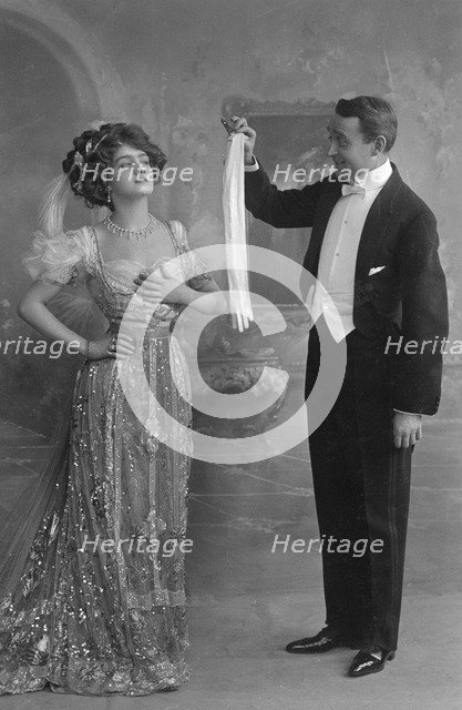 Lily Elsie and Joseph Coyne in The Merry Widow, c1907. Artist: Unknown