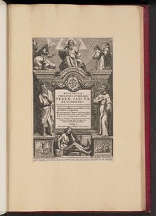 Title Page for Franciscus Aguilonius, Historica Theologica et Moralis Terrae Sanctae Elvcidatio,1639 Creator: Unknown.