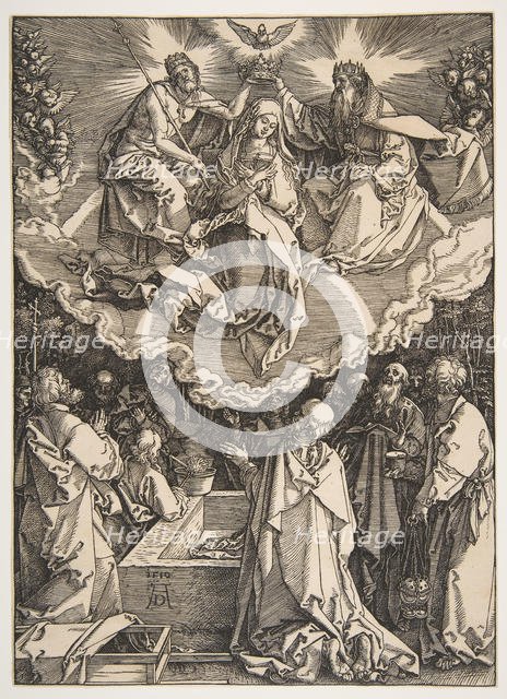 The Assumption and Coronation of the Virgin, from The Life of the Virgin, 1510. Creator: Albrecht Durer.