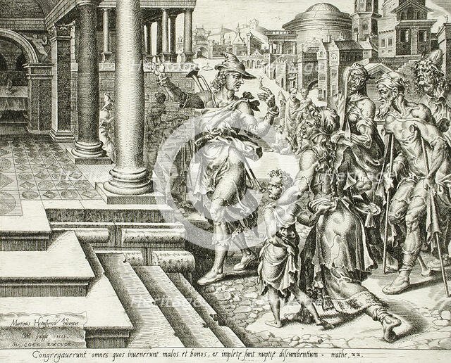 The Servant Inviting the Sick and the Poor to the Banquet, 1559. Creator: Dirck Volkertsen Coornhert.