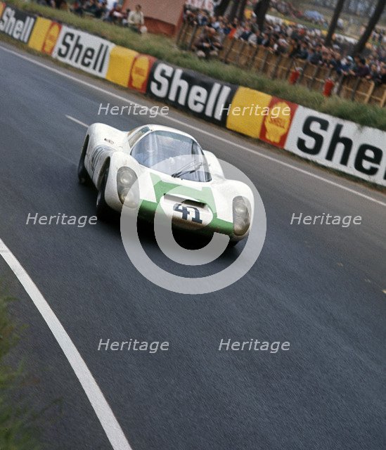 Porsche 907-6 driven by Siffert-Herrman, 1967 Le Mans Artist: Unknown.