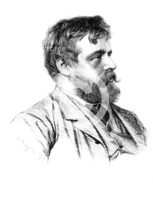 Lawrence Alma-Tadema, British artist, c1880-1882.Artist: Paul Adolphe Rajon