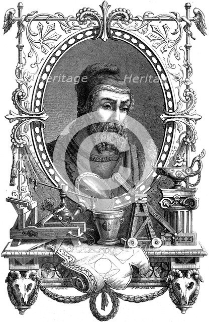 Archimedes (c287-212 BC), Ancient Greek mathematician and inventor, 1866. Artist: Unknown