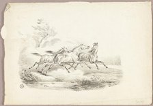 Three Horses Running, n.d. Creator: Unknown.