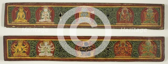 Two manuscript covers from the Five Protectors (Pancharaksha), 15th century. Creator: Unknown.