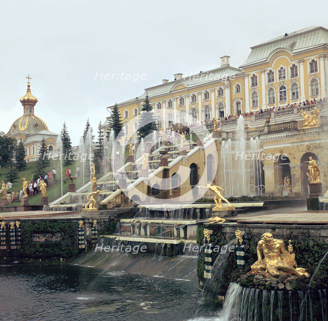 Petrodovorets Palace near St Petersburg, 19th century. Artist: Unknown