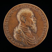 Gianfrancesco Trivulzio, 1504-1573, Marquess of Vigevano 1518 and Count of Mesocco [obverse], c1548. Creator: Pietro Paolo Galeotti.