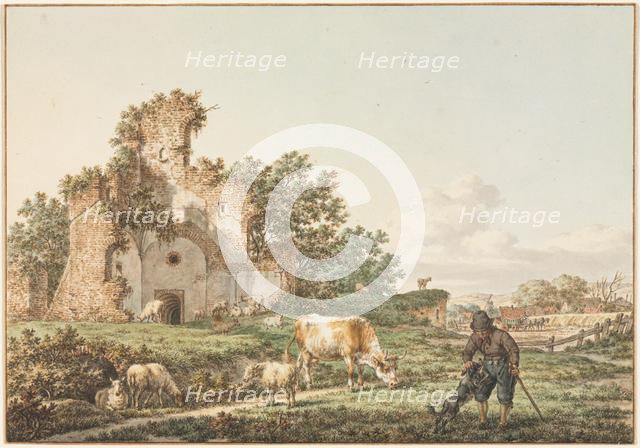 Pastoral Landscape with a Ruin, 1799. Creator: Jacob Cats (Dutch, 1741-1799).