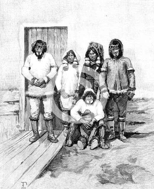 Lord Lonsdale’s Travels in North America: Esquimaux at Peel's River, Alaska, 1890. Creator: Unknown.