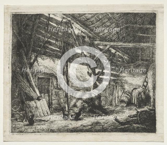 The Barn, 1647. Creator: Adriaen van Ostade (Dutch, 1610-1684).