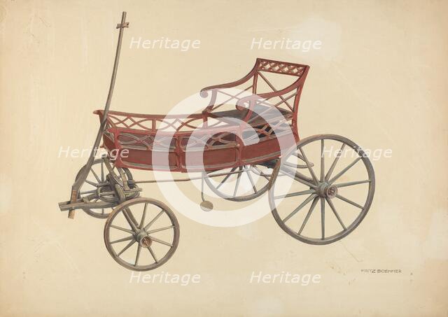 Zoar Invalid Wagon, c. 1937. Creator: Fritz Boehmer.