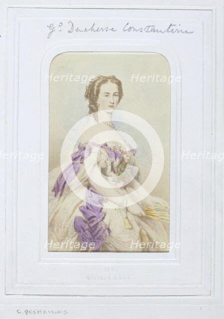 Grand Duchess Constantine, 1860-69. Creator: Émile Desmaisons.