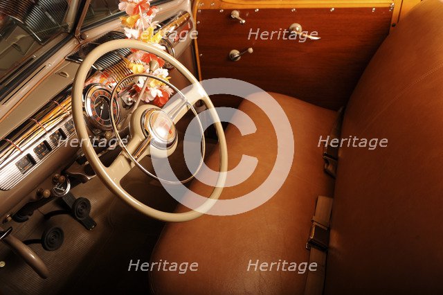 Ford woodie station wagon 1946. Artist: Simon Clay.