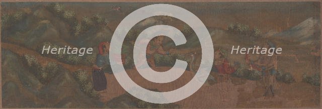 Landscape Painting of Figure in Woodland Setting. Creator: Unknown.