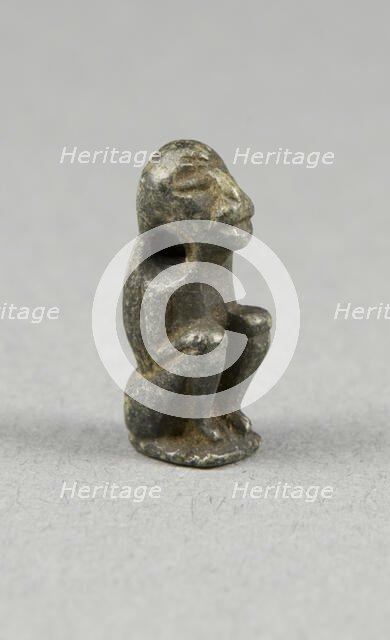 Amulet of a Seated Ape, Egypt, Middle Kingdom (?) (about 1700 BCE). Creator: Unknown.