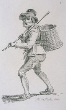 'Prison Basket Man', c1680, Cries of London, (c1819?). Artist: John Thomas Smith