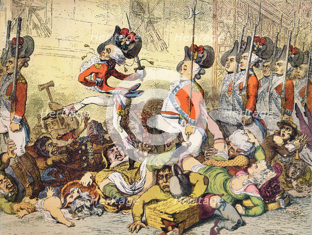 'A March to the Bank', 1787. Artist: James Gillray.