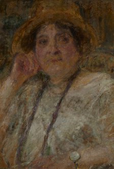 Portrait of Mrs Goscienska, after 1925. Creator: Olga Boznanska.