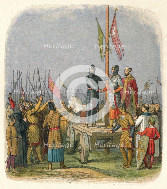 'The oath of Walter l'Espec', 1138 (1864). Artist: James William Edmund Doyle.