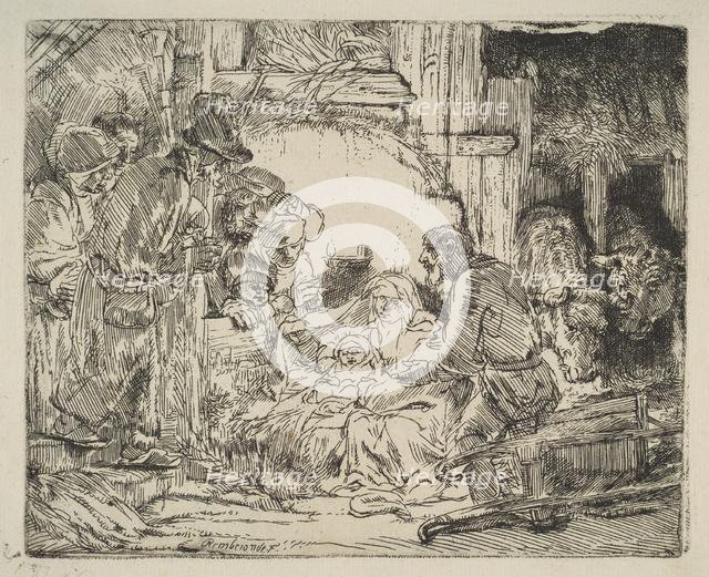 The Adoration of the Shepherds, with the lamp, ca. 1654. Creator: Rembrandt Harmensz van Rijn.
