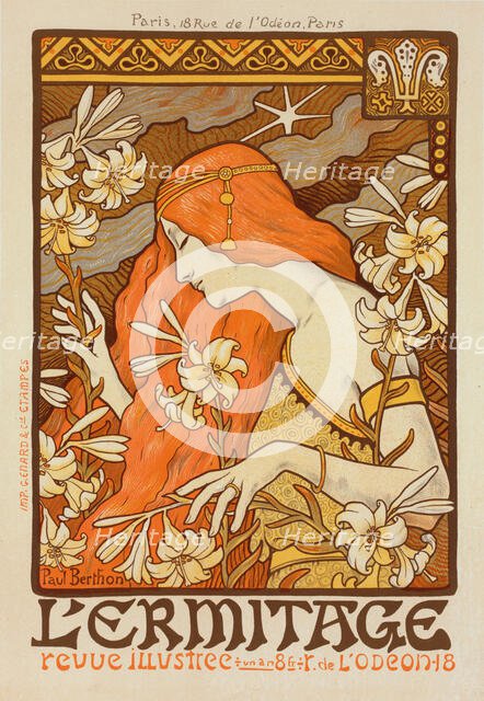 Affiche pour la Revue "l'Érmitage., c1900. Creator: Paul Berthon.