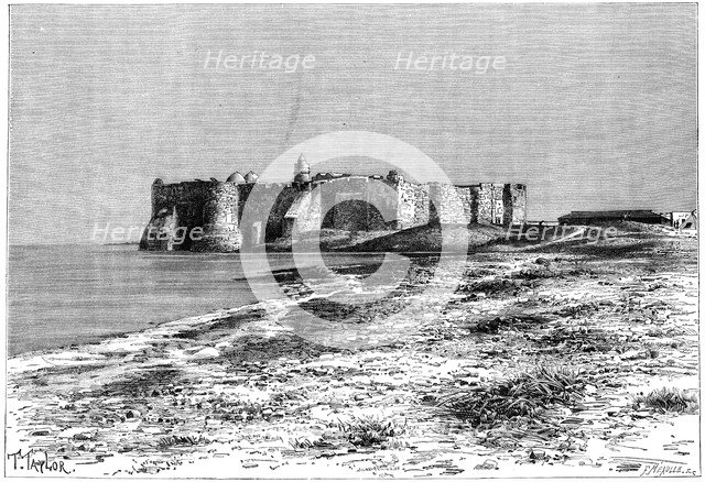 'Jerba Island, Castle near Humt Suk, Tunisia', c1890.  Creator: F Meaulle.