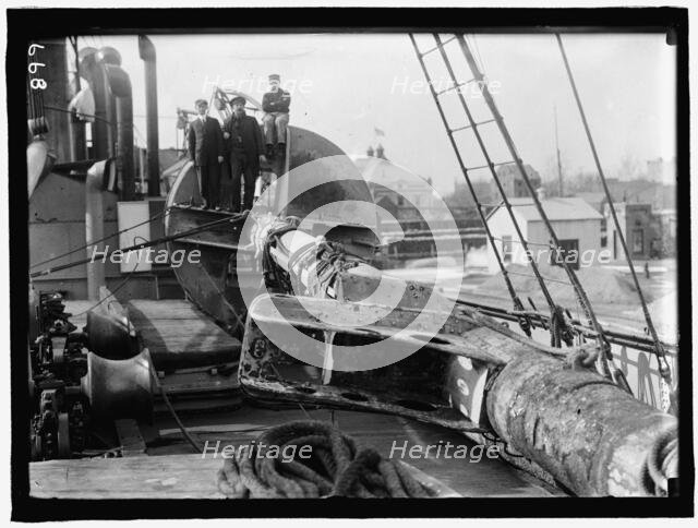 U.S.S. Maine, Mast of the Maine, between 1909 and 1914. Creator: Harris & Ewing.