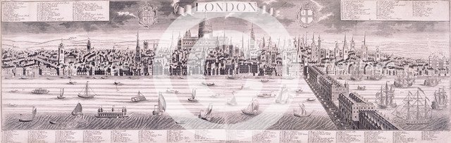 View of London, c1710. Artist: Anon