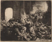Christ Driving the Money Changers from the Temple, 1635. Creator: Rembrandt Harmensz van Rijn.