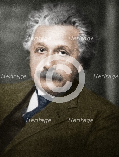 Albert Einstein, German-Swiss-American mathematician and physicist.  Artist: Unknown.