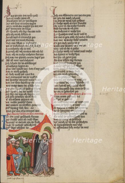 Jesus Hiding from the Israelites; Weltchronik, about 1400-1410. Creator: Unknown.