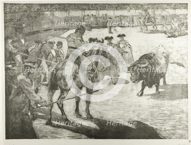 Bull-Fight, 1897. Creator: Alexandre Lunois.