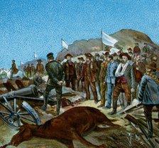 'In Cronje's Laager after Surrender', 1900 . Artist: Unknown.