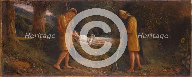 Imogen and the Shepherds 1860-1870.  Creator: James Smetham.