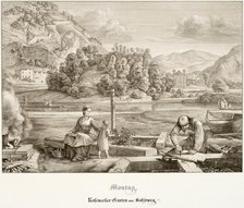 Monday: Rosenecker Garden before Salzburg, 1823. Creator: Ferdinand Olivier.