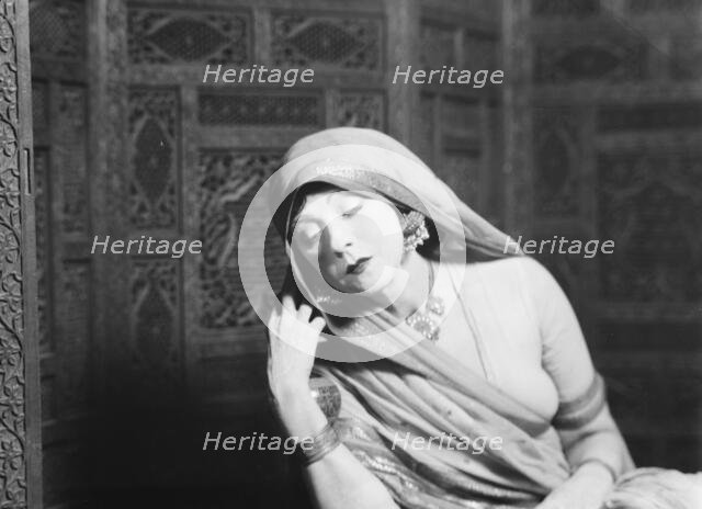 St. Denis, Ruth, portrait photograph, 1933 Feb. 26. Creator: Arnold Genthe.