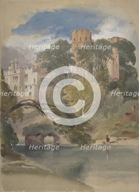 Caesar's Tower, Warwick Castle, ca. 1850. Creator: William Callow.