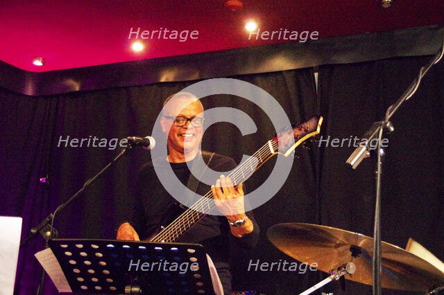 Gary Brown, Jose Neto Quartet, Verdict Jazz Club, Brighton, East Sussex, May 2025. Creator: Brian O'Connor.