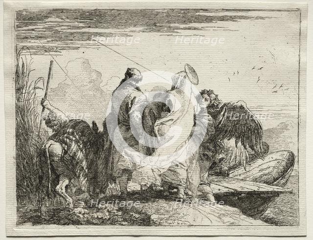 Flight into Egypt: The Holy Family Leaving the Shore. Creator: Giovanni Domenico Tiepolo (Italian, 1727-1804).