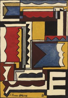 Structure with interlocking shapes, 1933. Creator: Torres-García, Joaquín (1874-1949).